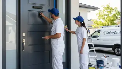 Professional door painting service in Memphis, TN refreshing residential entry and interior doors