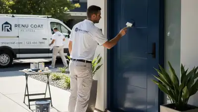 Professional door painting and refinishing service in Memphis, TN by expert local house painters