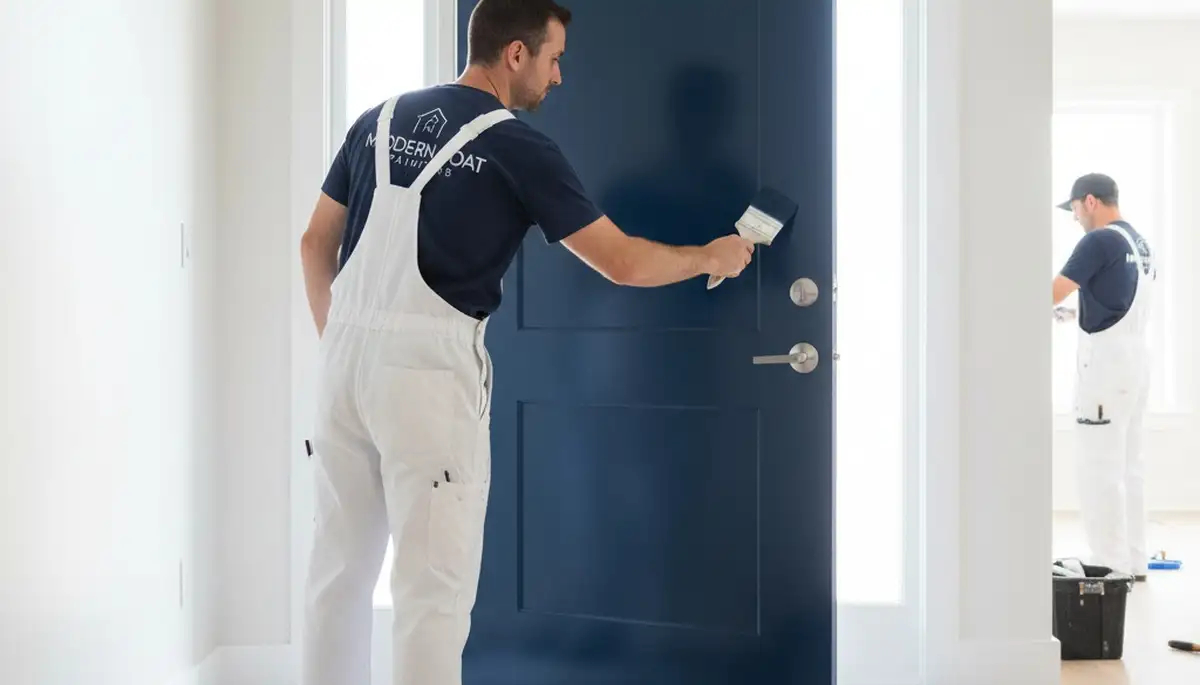 Professional door painting service in Memphis, TN restoring wood doors with smooth, durable finishes