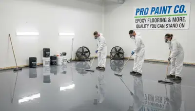Professional epoxy floor coating in Memphis, TN garage by local painting experts