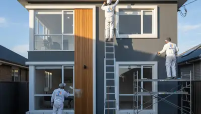 Professional exterior house painters applying weather-resistant paint in Memphis, TN