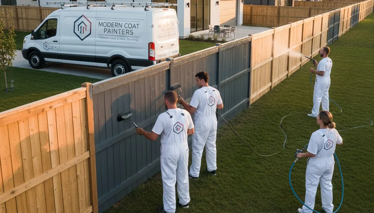 Professional fence painting in Memphis, TN by expert house painters protecting wood and vinyl surfaces