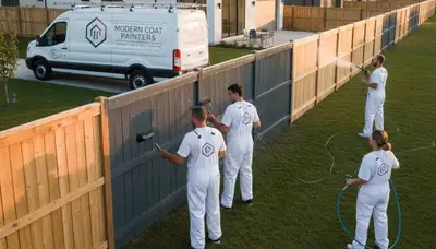 Professional fence painting in Memphis, TN by expert house painters protecting wood and vinyl surfaces