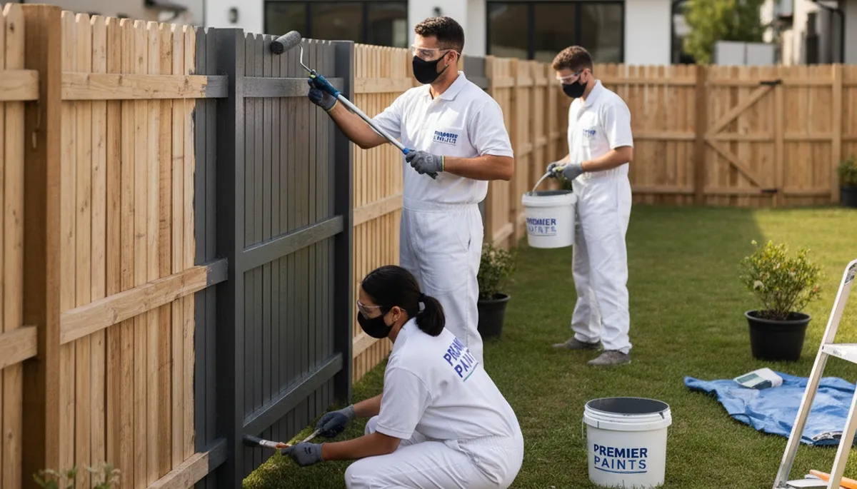 Professional fence painting in Memphis TN by expert house painters protecting wood and vinyl surfaces