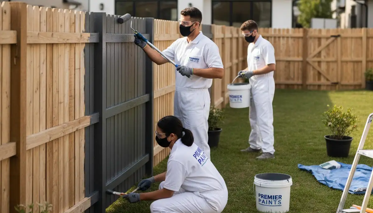 Professional fence painting in Memphis TN by expert house painters protecting wood and vinyl surfaces