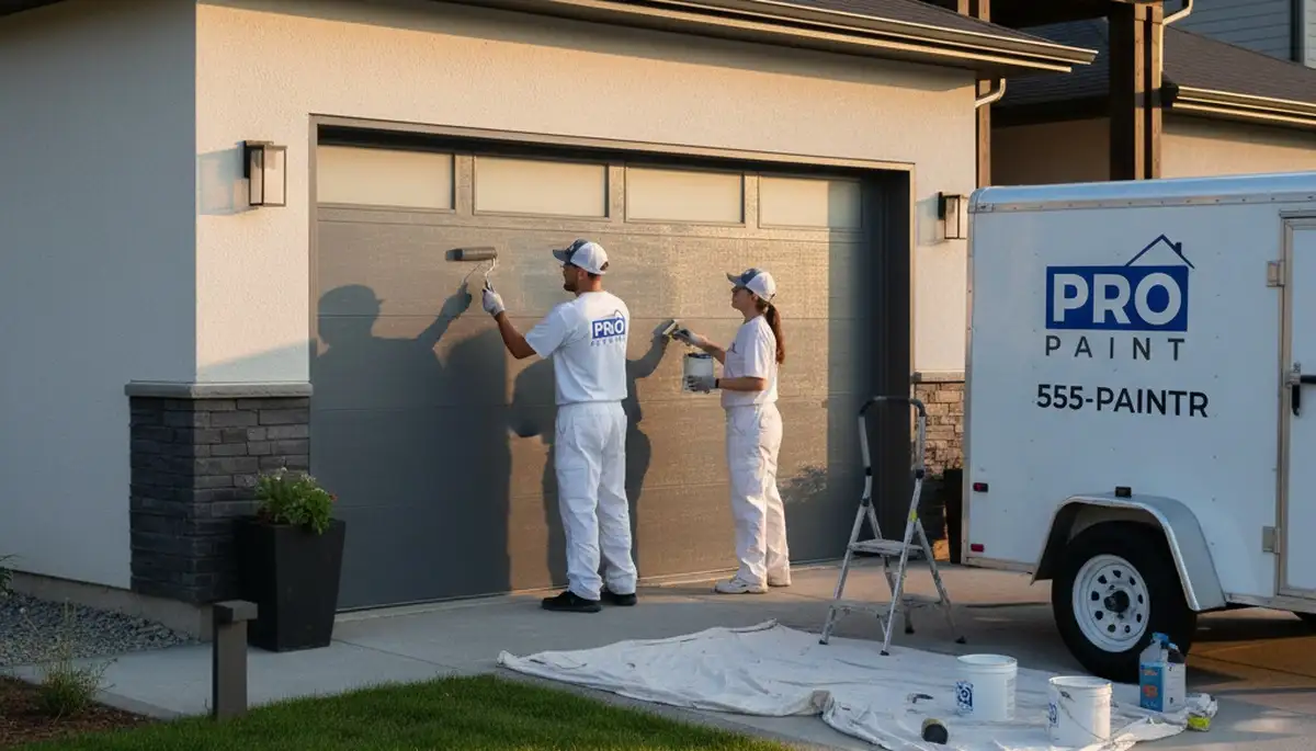 Professional garage door painting by expert house painters in Memphis, TN for lasting curb appeal