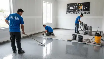 Professional epoxy garage floor coating in Memphis, TN protecting concrete with a glossy finish
