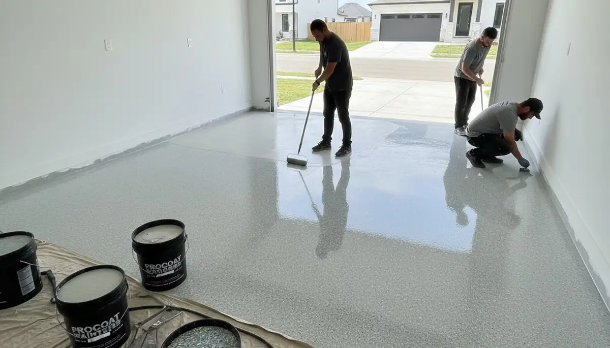 Professional garage floor epoxy coating in Memphis TN by expert house painters