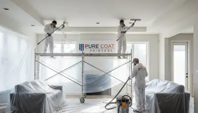 Popcorn ceiling removal by professional painters in Memphis, TN transforming old ceilings to smooth finishes