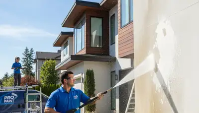 Professional pressure cleaning on Memphis, TN home siding removing mildew and pollen buildup