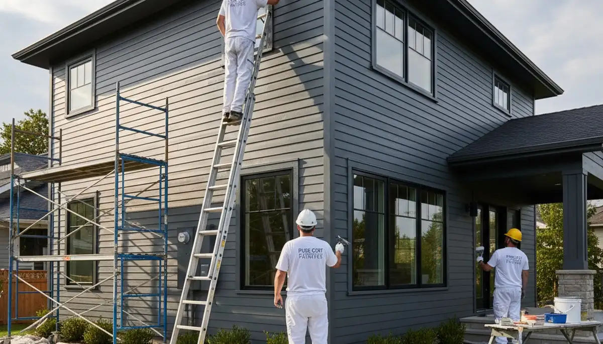 Professional siding painting on Memphis, TN home with weather-resistant exterior finish
